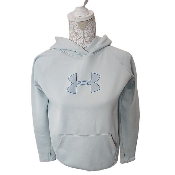 Under Armour Tops - Under Armour Cold Gear Hoodie Light Blue Womens Size Small